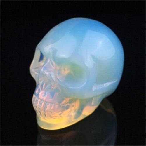 NEW! 80g Natural crystal opalcarving skull healing cluster by hand