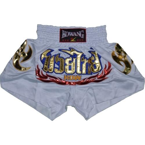 New Top Quality Unisex Embroidery Sanda Fight MMA Muay Shorts Pants Sports Thai Boxing Shorts Training Competition Wushu Pants
