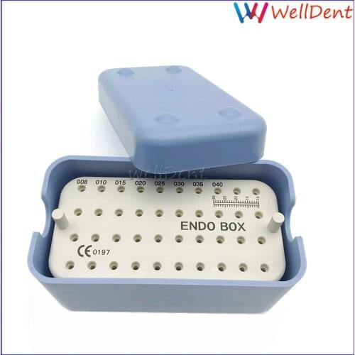 1pc Dental Plastic Endo Case Box Holder With Ruler For Files Dental Endo Container