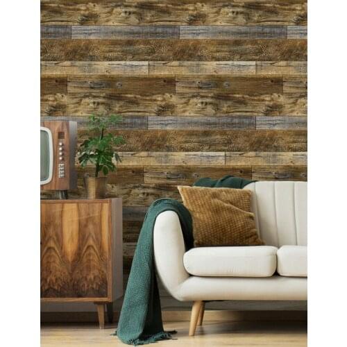 3d Waterproof Wallpaper Vintage Wood Panel Wallpaper for walls self adhesive Contact paper Hotel Library Bedroom Living room