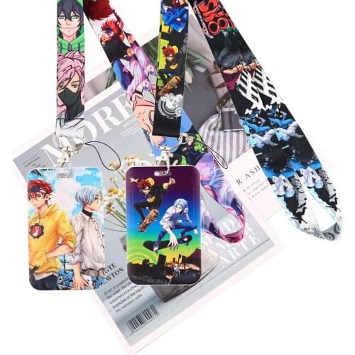 JY109 Anime Lanyard Credit Card ID Holder Badge Student Travel Bank Bus Business Card Cover Badge For Fans