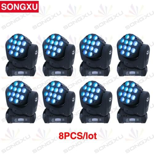 LED Beam Moving Head Light 12x12W RGBW 4in1 Moving Head Light 9/16 DMX Channels 8pcs/lot/SX-MH1210A