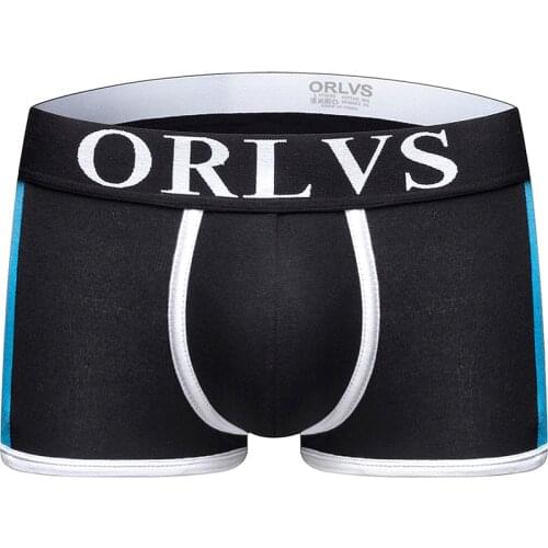 ORLVS underwear cueca boxer Men Mesh Shorts plus size Solid Mens Clothing boxers panties shorts Sexy fat guy 100kg mens shorts