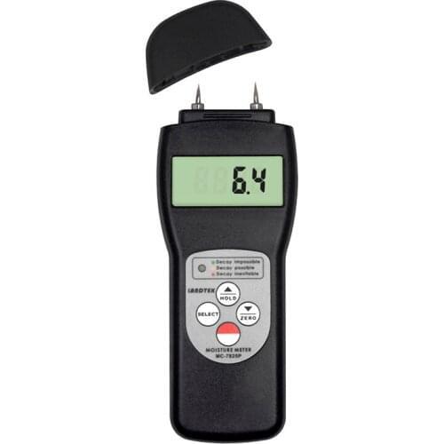 High Accuracy MC-7825P Moisture meter Pin Type Temperature Wood Cotton Paper Building Soil Moisture Meter Range 0-80