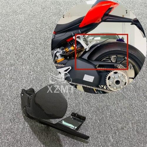 High Quality for Ducati Black Carbon Fiber Rear Fender Rear Wing Fender Splash Guard V4 V4S 2018-2020 Motorcycle Accessories