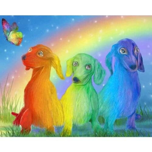 Animal Dog 11CT Embroidery Cross Stitch Needlework Craft Set Cotton Thread Printed Canvas Home Decoration Hot Sell Wholesale