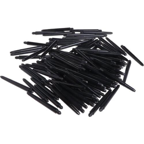100 Pcs/lot Nylon Bright Dart Shafts 2BA 48mm Screw Thread Plastic Darts Rod Stems
