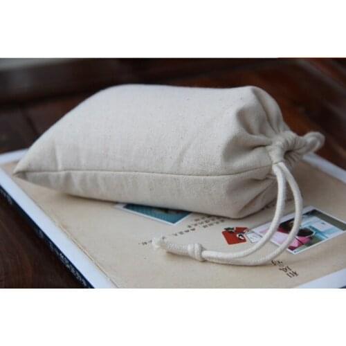 100pcs High quality cotton cheap drawstring bag,7*9cm cotton fabric jewelry bag wholesale cotton bags pouch for gift jewelry