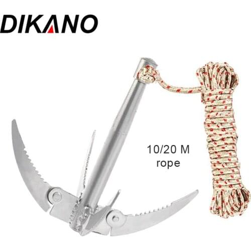 Folding Boats Anchor Kayak Ship Craft Vessel Anchor Grappling Hook Survival Tool with Rope Boat Sea Fishing Supplies
