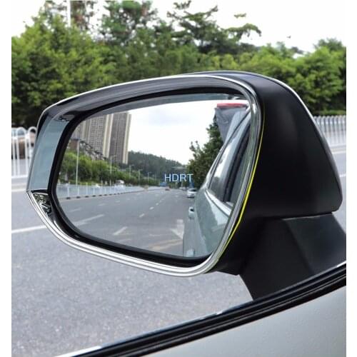 2Pcs Chrome Plated Side Door Rearview Mirror Rain Water Guard Cover Trim For Volvo XC60 2018 2019 2020 2021 Car Accessories