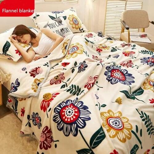 2020 Flannel Blanket High Density Super Soft Flannel Blanket For Bedroom Soft Warm blanket For Winter