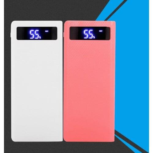 3 Ports Input Dual USB Output LED Light 8x 18650 Battery DIY Power Bank Box Holder Case For Mobile Phone Tablet PC