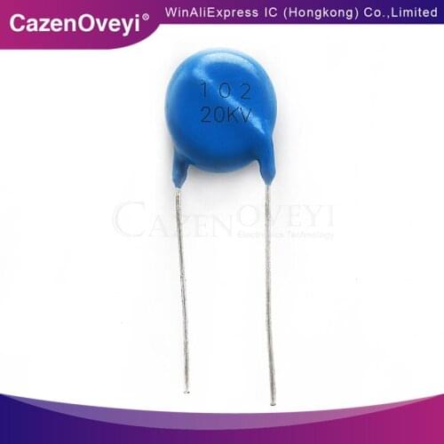 5pcs/lot High voltage ceramic chip ceramic capacitor 20KV102 1000PF 1nF 102K 20KV 14.7MM In Stock