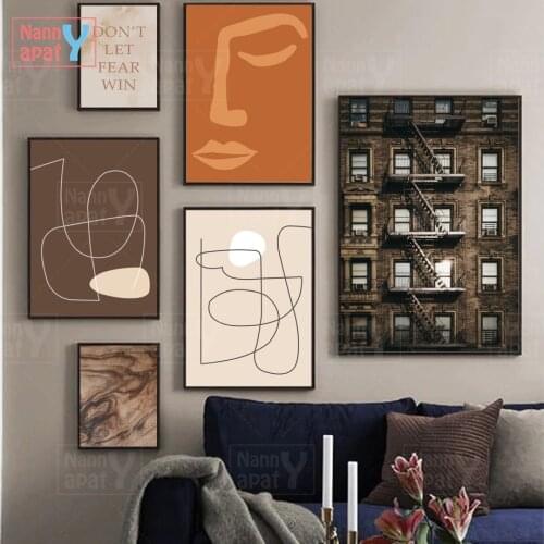 Abstract Line Art Canvas Painting Forest Reed Still Life Poster Vintage Modular Picture Wall Art Decoration European Home Decor