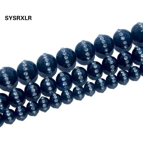 Free Shipping AAA+ High-Quality Black Onyx Agat Natural Stone Beads For Jewelry Making Diy Bracelet Necklace 6/8/10 MM Strand