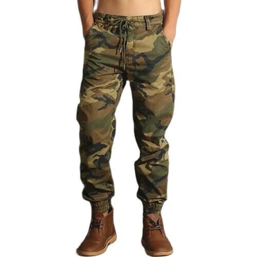 Fashion Camouflage Cargo Joggers Pants Men Casual Military Style Pants Regular Slim Trousers Warm Fleece Pants Streetwear