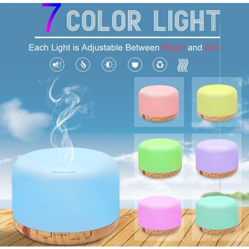 500ML Electric Aromatherapy Air Humidifier Bedroom Air Purifier Ultrasonic LED Remote Control Household Aromatherapy Atomizer