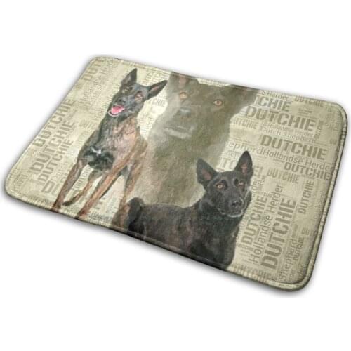 Dutch Shepherd Dogs-Dutchie Collage Mat Rug Carpet Anti-Slip Bedroom Entrance Door Mat Dutch Shepherd Dutchie Dutch Shepherd