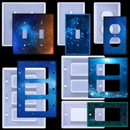 Switch Panel Resin Molds Light Switch Cover Silicone Molds Wall Panel Epoxy Mold for DIY Resin Crafts Making Tool Supplies