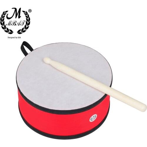 M MBAT Hand Drum Indian Style Double-sided Percussion Instrument Portable Kids Musical Gift Child Educational Toy Tambourine