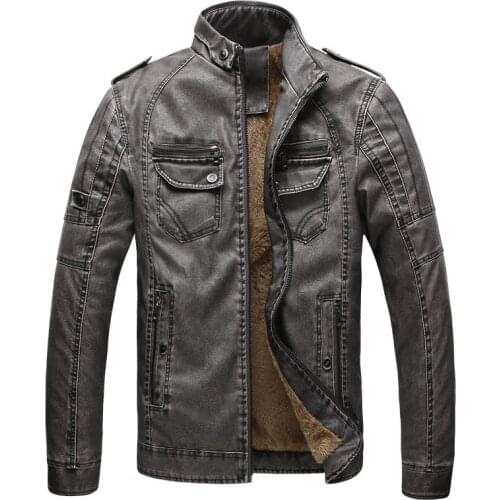 Brand New PU Leather Jacket Motorcycle Biker Jackets Men Washed Leather Jacket Coat Jaqueta De Couro Masculino Plus Size M-4XL