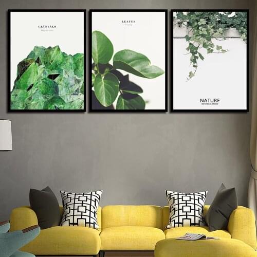 Watercolor Leaves Wall Art Canvas Painting Green Style Plant Nordic Posters and Prints Decorative Picture Modern Home Decoration