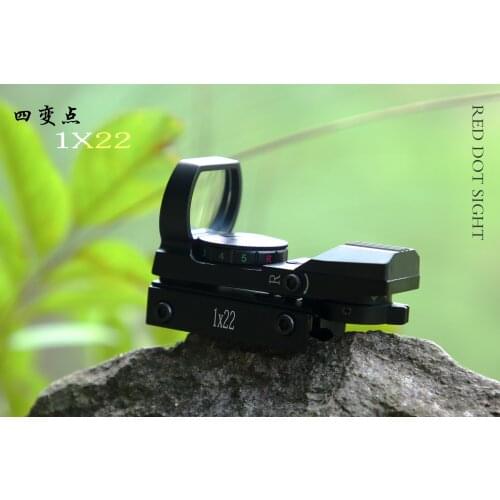 March 15-22mm Rail Red Dot 4 Reticle Riflescope Hunting Optics Holographic Sight Reflex Tactical Scope Collimator Sight