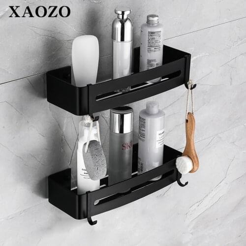 Aluminum bathroom shelves hardware Rack 1/2/3 Tier combination Wall Mounted Shelf holder Bath accessories wall-free punching