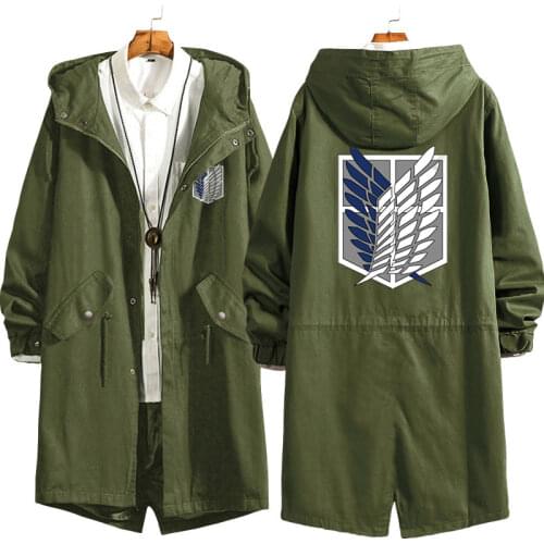 Anime Attack On Titan Levi Mikasa Eren Cosplay Men&Women Hoodies Sweatshirt Shingeki no Kyojin Spring Jacket Coat Windbreaker