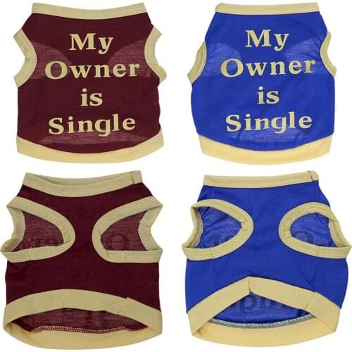 Pet Supplies Spring and Summer New Youth Cute Printing Letters Pet Stretch Vest T-shirt Small and Medium-sized Dog Pet Clothes