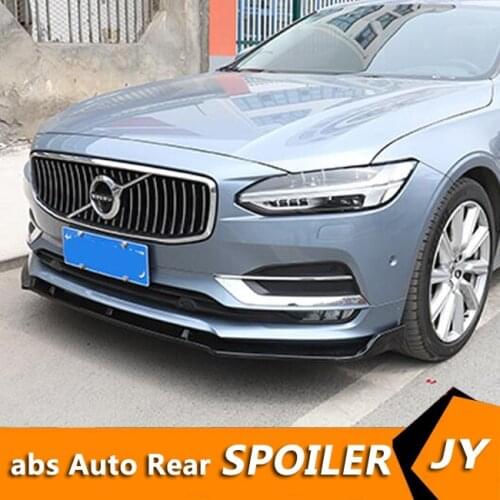 For Volvo S90 ABS Rear Bumper Diffuser Protector For 2018-2019 Volvo S90 Body kit bumper rear Front shovel lip rear spoiler