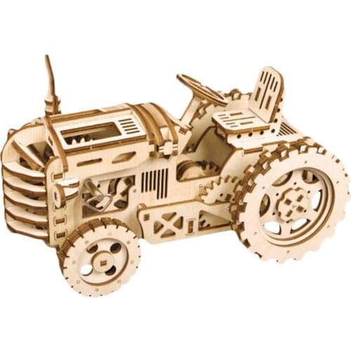 1pc Tractor 3D Puzzle Model Punk Style Cut Jigsaw Creative Decor