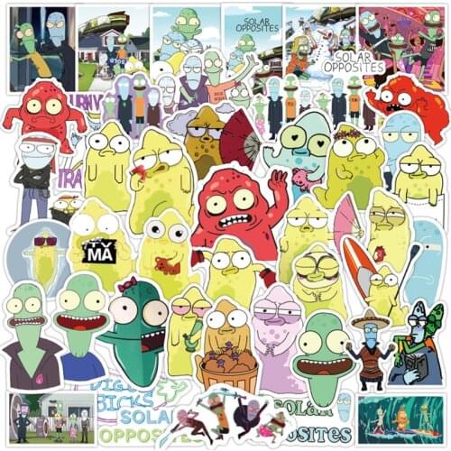 10/30/50PCS Animation Solar Opposites Season Stationery PVC Sticker For Phone Funny Laptop Sticker Graffiti Decals Kid Toy DIY