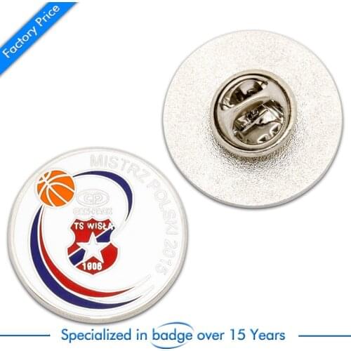Basketball Badge New Style cheap custom Button Metal Badge
