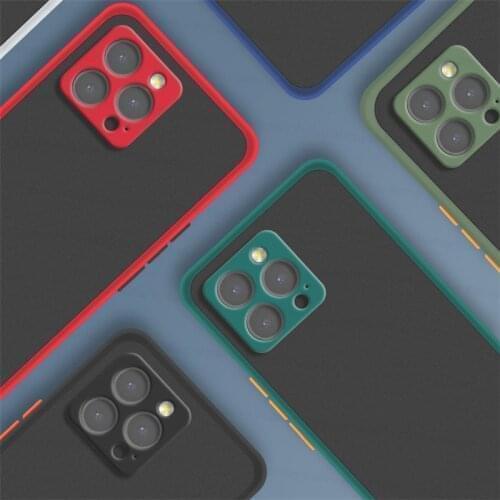 For Apple iPhone 13 Pro Max Case for iPhone 13 12 11 Pro Coque Silicone Matte Translucent Shockproof Bumper Cover For iPhone 13