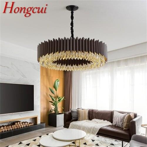 Hongcui Black Chandelier Lamp Fixtures Postmodern Luxury Pendant Light Home LED Decorative for Living Dining Room