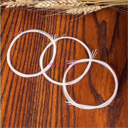 By DHL or FEDEX 1000set A Set of 4 Strings White Nylon Replacement Part for Ukulele Guitar