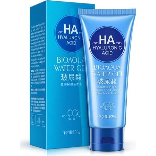 Hyaluronic Acid Facial Cleanser Black Head Acne Treatment Face Farewell Oil Skin Care Whitening Deeply Clean Beauty Cleansers