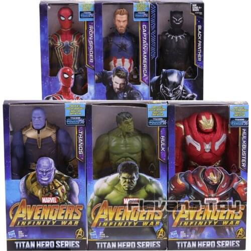 Avengers Infinity War Thanos Iron Spider Captain America Black Panther Hulk Hulkbuster Action Figure Toy