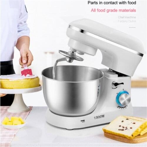 220V Electric Mixer Cream Egg Whisk Blender Cake Dough Bread Mixer Maker Machine Stainless Steel Bowl 1300W Kitchen Appliances