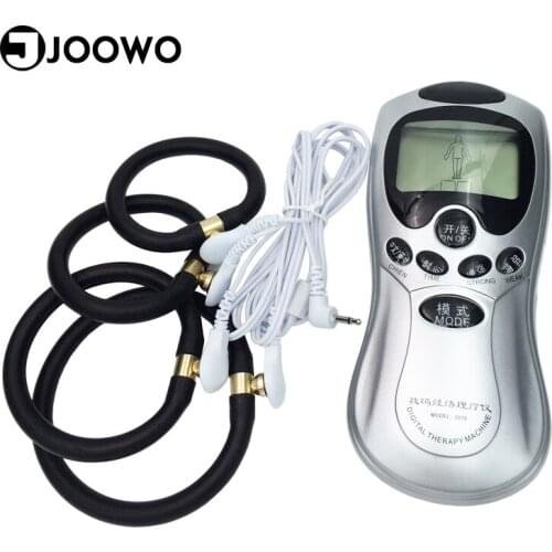 Electro Shock Sex Toys for Men Penis Extender Ring Safe Pulse Stimulator Electrical Adult Cockrings Size Cut by Yourself