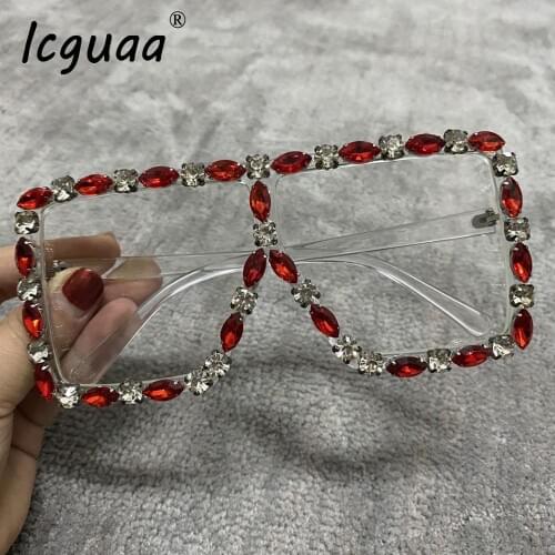 Classic Square sunglasses Diamond Luxury Eye wear female Sun Glasses For Men Vintage oculos de sol