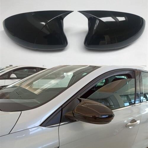 2 Pieces High Quality ABS Plastic Bat Style Mirror Covers Caps RearView Mirror Case Cover Piano Black For Renault Megane 4 MK4