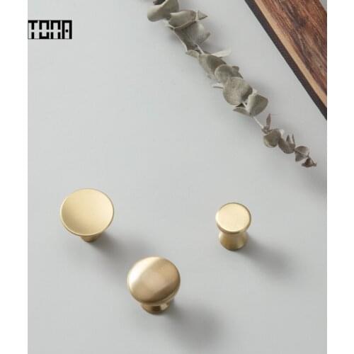 Brass Knobs European Style Cabinet Handles Geometry Drawer Knobs Nordic Cabinet Cupboard Muebles Accesorio Pure Copper