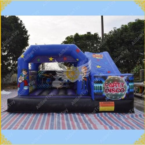Music Disco Bouncy Castles for Kids, Inflatable Castle Slide Combo for Rental,Chateau Gonflable