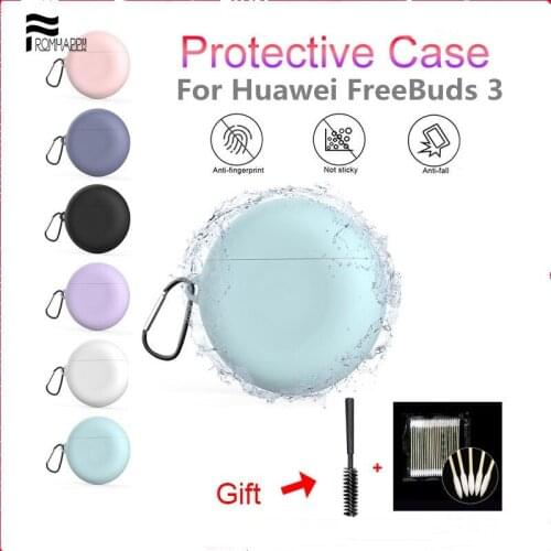 Soft Silicone Earphone Cover For Huawei FreeBuds 3 FreeBuds pro Bluetooth Wireless Headset Coque For Huawei Freebuds 3 Case
