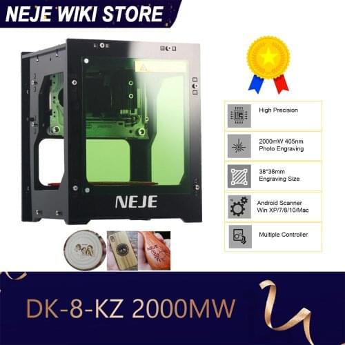 NEJE 2000mW Laser Engraving Machine 405nm AI Smart Android APP CNC Laser Cutting Router Mini Engraver Wood Working Machine