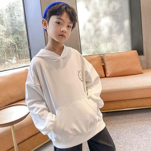 2021 Solid Spring Autumn Boys Sweatshirts Jacket Coat Kids Outwear Children Clothes Tops Teenager Gift High Quality