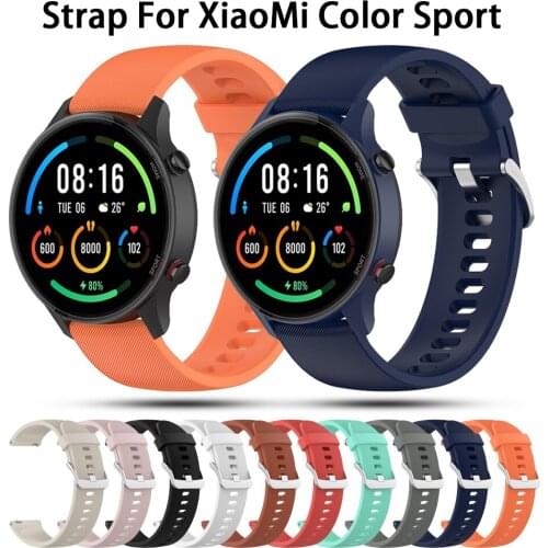 Original Silicone Strap For Xiaomi Watch Color Sport Watchband 22MM Watch Band For HUAWEI Watch GT2 Pro Sport Replacement Belt