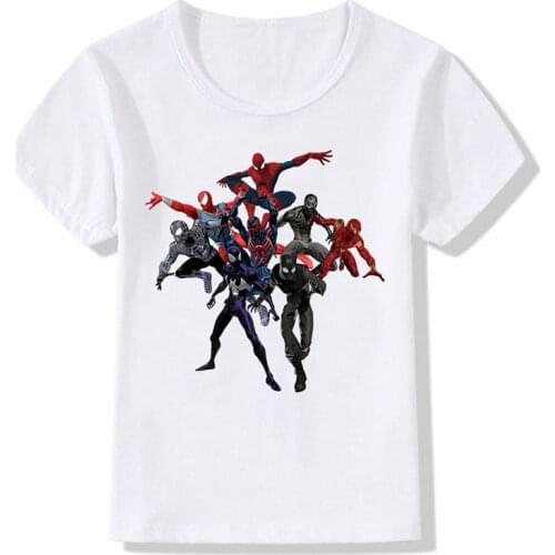 Marvel Boys Girls T-Shirt Spiderman Short-sleeved Summer Kids Casual T Shirt The Avengers Baby Clothes Tops Toddlers Costumes